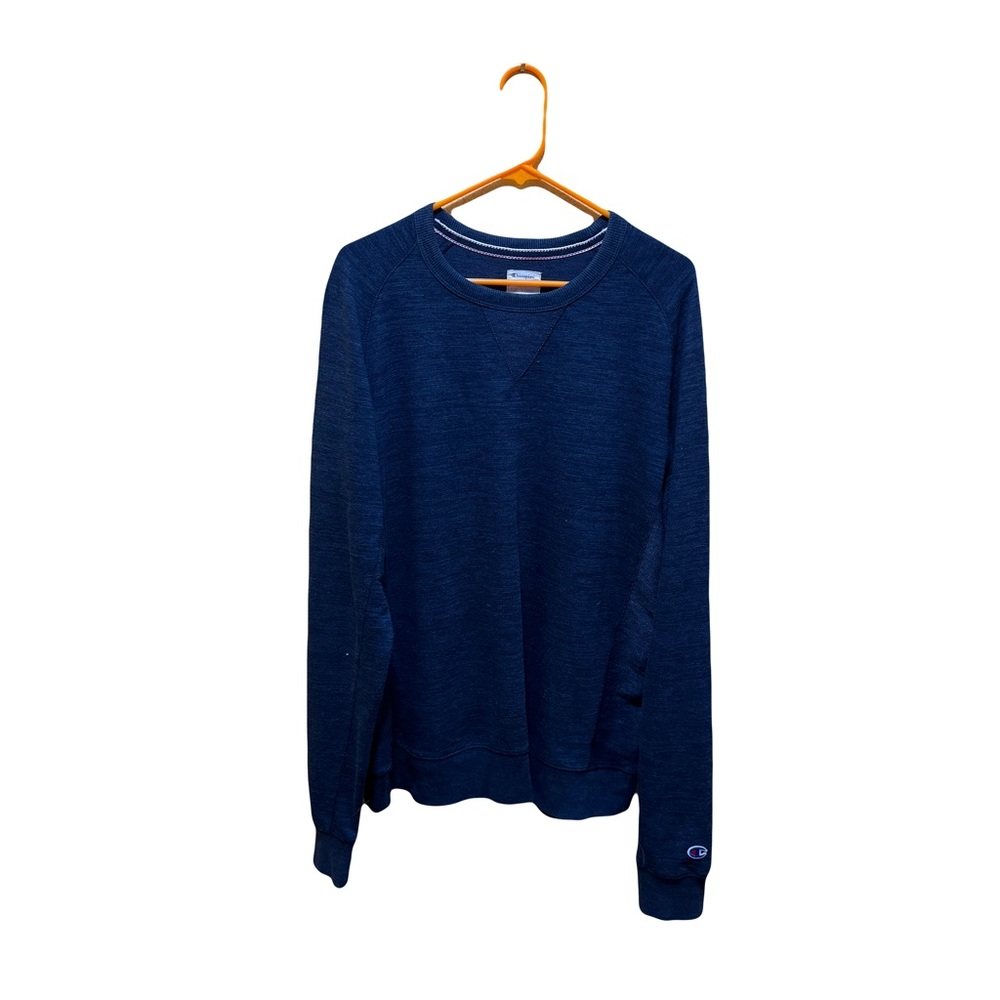 Vintage 1990’s Champion blue pullover sweater with sweet small logo patch